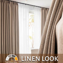 Rideau occultant aspect lin moderne salon chambre