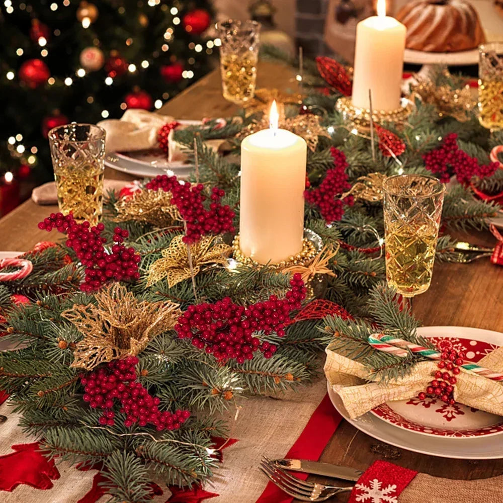 branche de baies artificielles pour décoration de Noël - vue 6 sur 12