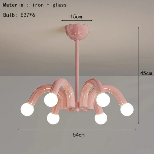 Modern milky white LED pendant light, living room, bedroom, children's room, creative decoration pendant light - vue 10 sur 11