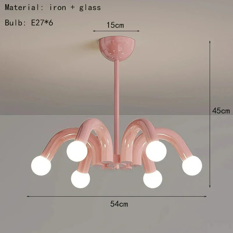 Modern milky white LED pendant light, living room, bedroom, children's room, creative decoration pendant light - vue 9 sur 11