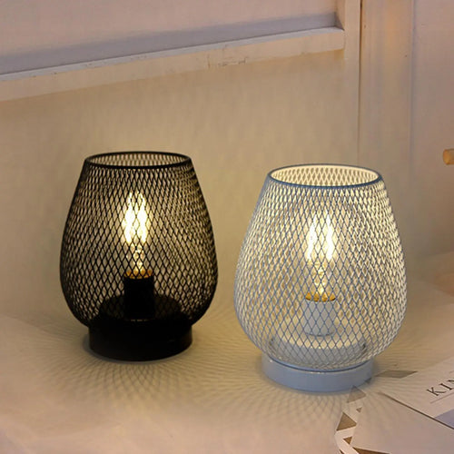 lampe cage métal led bougie sans fil mariage déco maison
