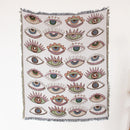 Plaid canapé style pastoral motif paysage tricot