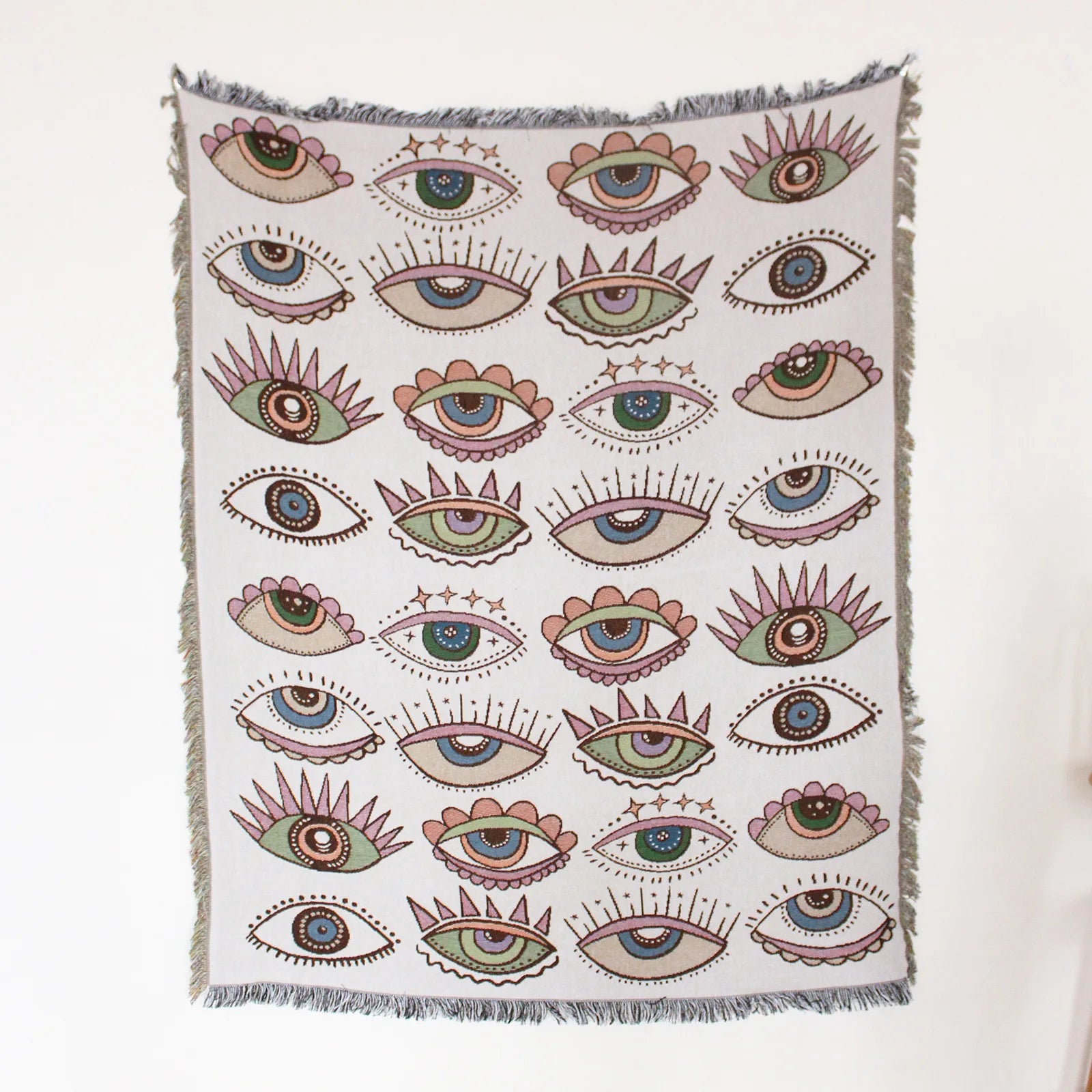 Plaid canapé style pastoral motif paysage tricot