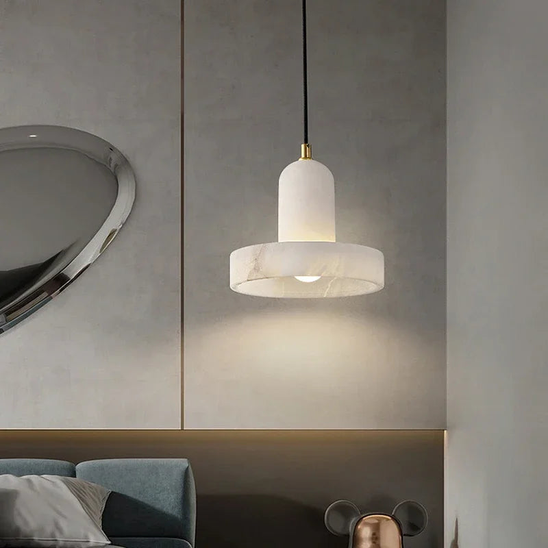 suspension moderne en marbre naturel pour décoration intérieure - vue 3 sur 9