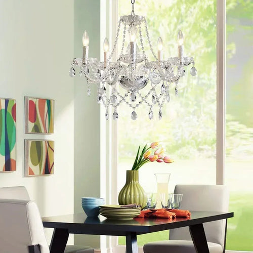 lustre en cristal moderne pour une décoration élégante et lumineuse - vue 5 sur 8
