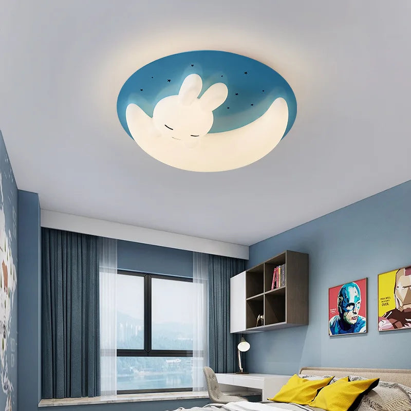 plafonnier led design nordique en forme de lapin luminaire décoratif d'intérieur - vue 7 sur 18