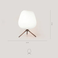 3-in-1 glass table lamp with spiral pattern and elegant tripod