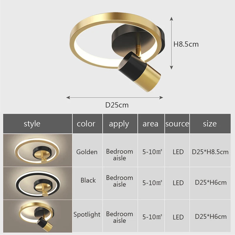 plafonnier led moderne nordique chic pour décoration intérieure - vue 5 sur 9