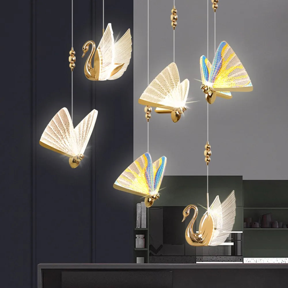 lampes suspendues led modernes pour intérieur maison décoration salon - vue 3 sur 11
