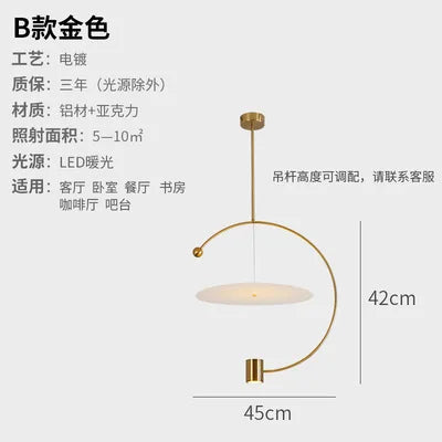 Nordic designer pendant light for minimalist interiors - vue 10 sur 12