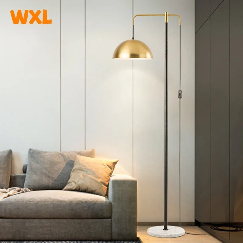 Modern marble LED floor lamp Creative living room, bedroom, study, hotel floor lamp Warm light bedside decorative lamp - vue 6 sur 7