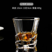Verres cristal motif taillé whisky vin bière