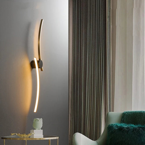 Minimalist copper LED wall light for decorative ambience - vue 3 sur 14