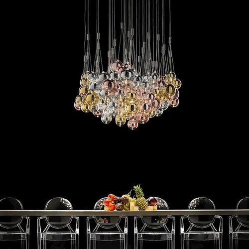 2024Modern glass LED droplight Nordic style kitchen bedroom living room dining table display room lighting lamps and lanterns