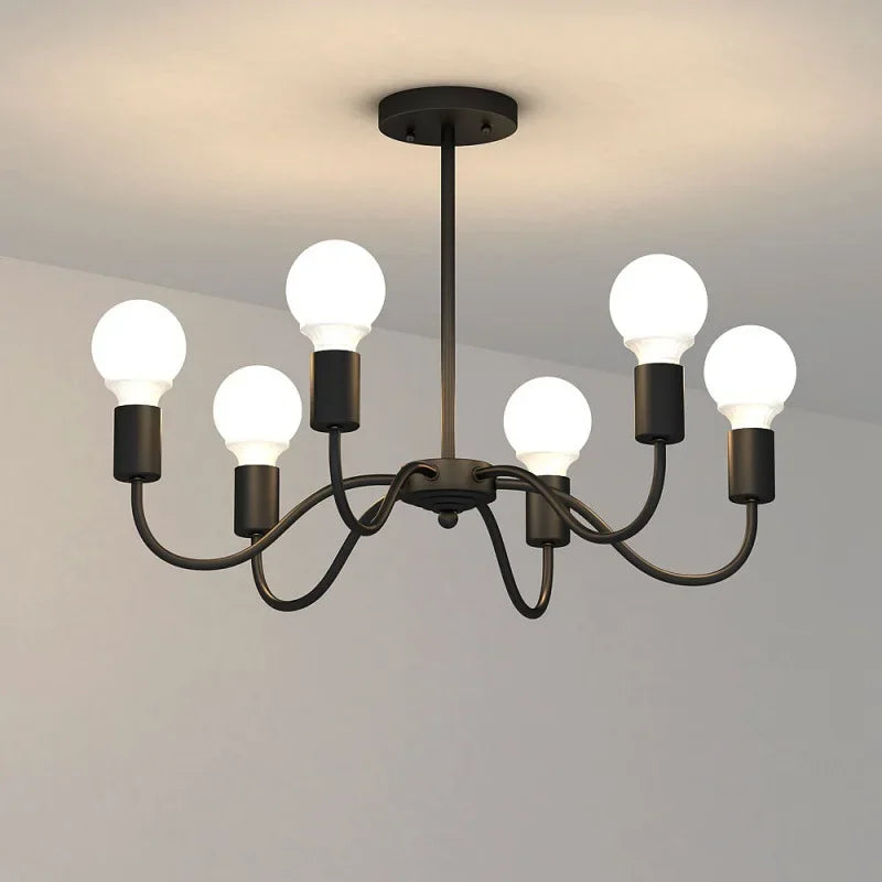 lustre moderne industriel pour décoration intérieure rétro simple - vue 5 sur 11