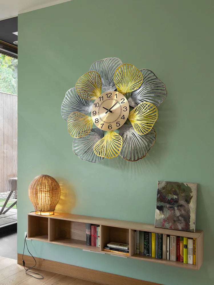 horloge murale en fer forgé pour décoration intérieure artisanale - vue 7 sur 8