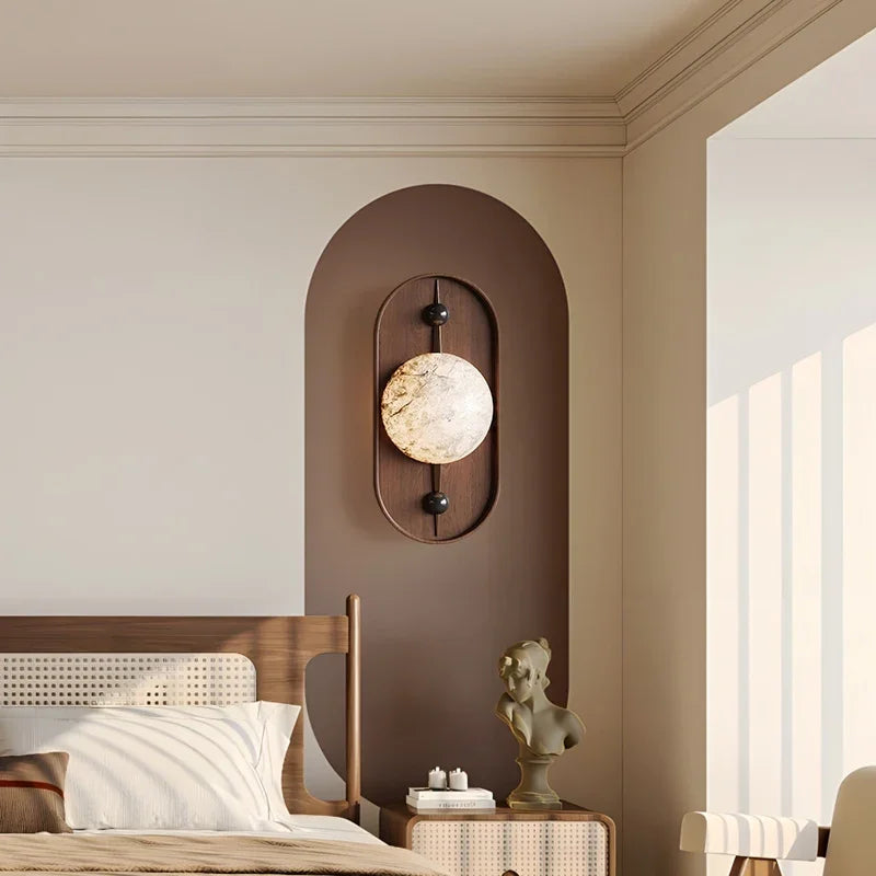 applique murale en marbre moderne lumineuse et légère pour décoration intérieure - vue 4 sur 7
