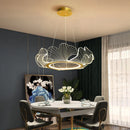luxury postmodern led chandelier adjustable lotus leaf minimalist