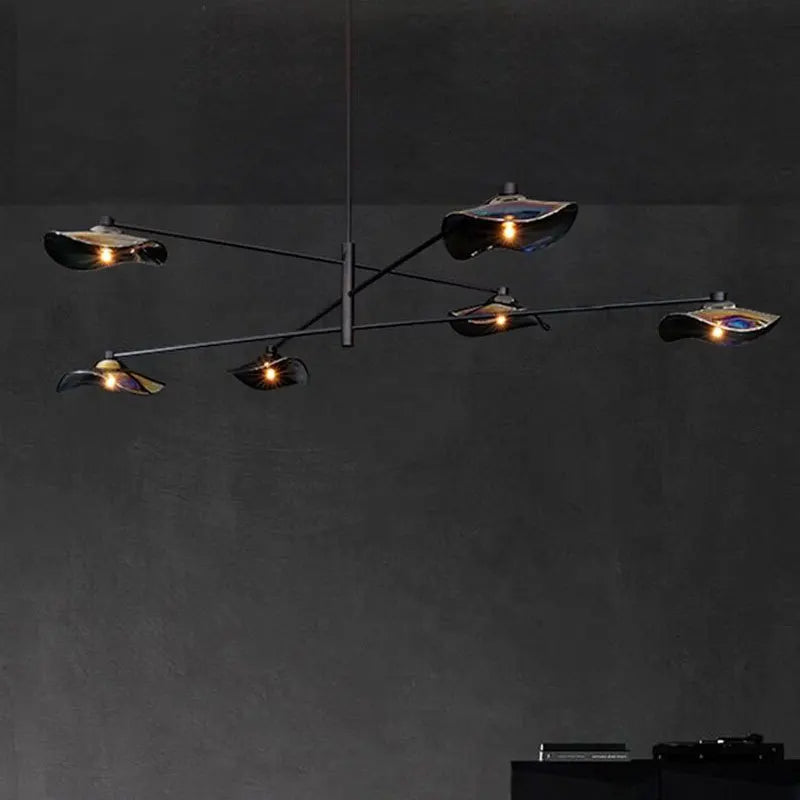 lustre en verre suspension métal ampoule g4 hauteur ajustable - vue 4 sur 18