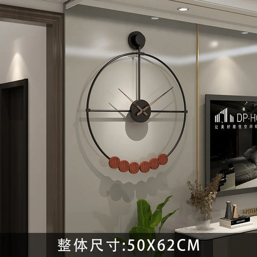 Modern Simple Iron Wall Clock, Home Decoration, Living Room, Creative, Fashion - vue 7 sur 11