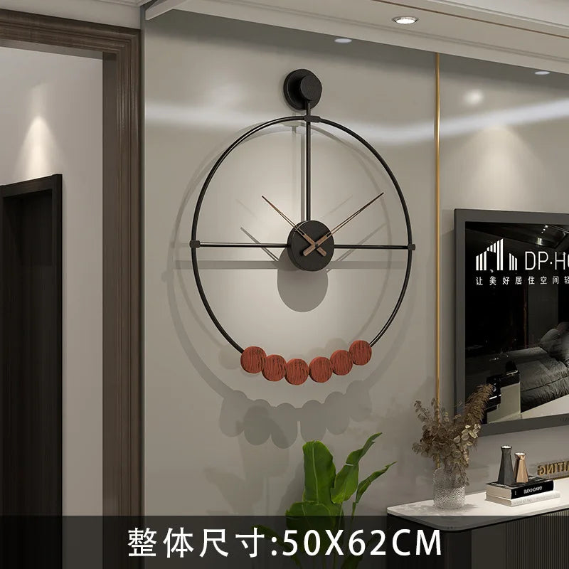 Modern Simple Iron Wall Clock, Home Decoration, Living Room, Creative, Fashion - vue 6 sur 11