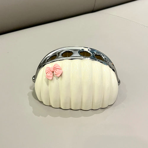 Nordic Ceramic Emulsion Bottle, Elegant Bag-Shaped Shampoo Dispenser, Exquisite Soap Bottle, Bathroom Accessories - vue 10 sur 9