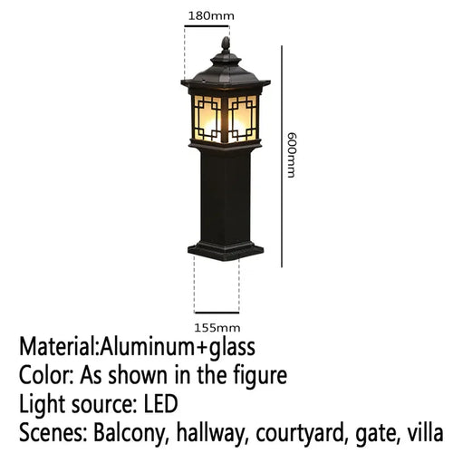 Contemporary outdoor LED lamp for garden and courtyard