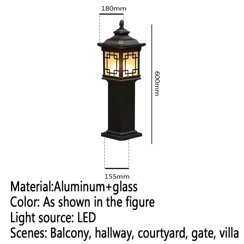 Contemporary outdoor LED lamp for garden and courtyard