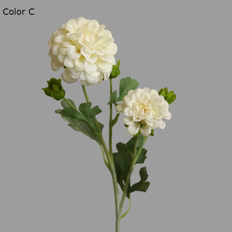 Realistic oriental chrysanthemum artificial flowers for wedding decoration - vue 6 sur 8