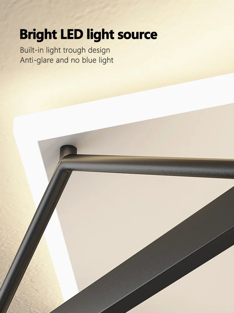 Minimalist nordic geometric LED ceiling light - vue 5 sur 9