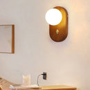 applique murale wabi-sabi rétro en bois massif avec interrupteur