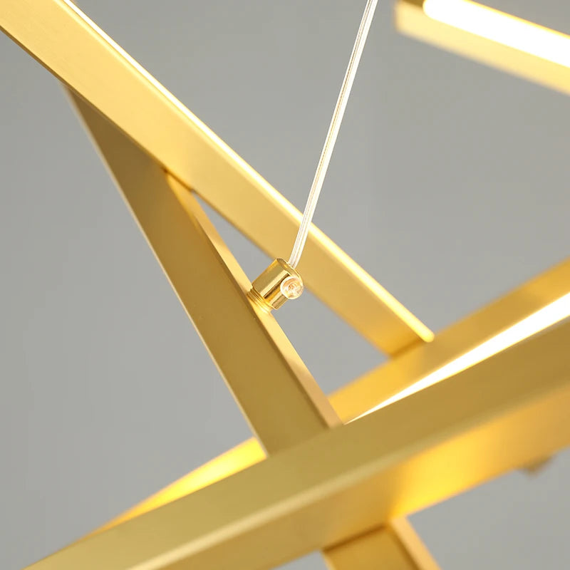 Lustre LED nordique adapté au salon - vue 6 sur 9