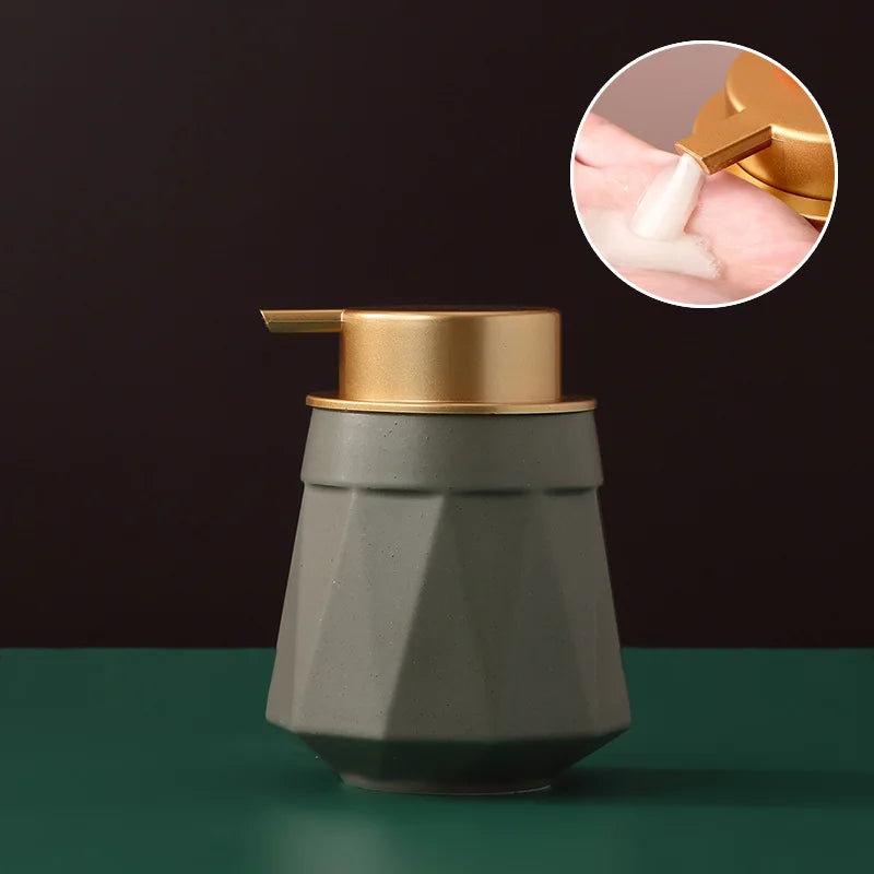 distributeur de savon portable en céramique 400 ml pour soins personnels - vue 11 sur 30