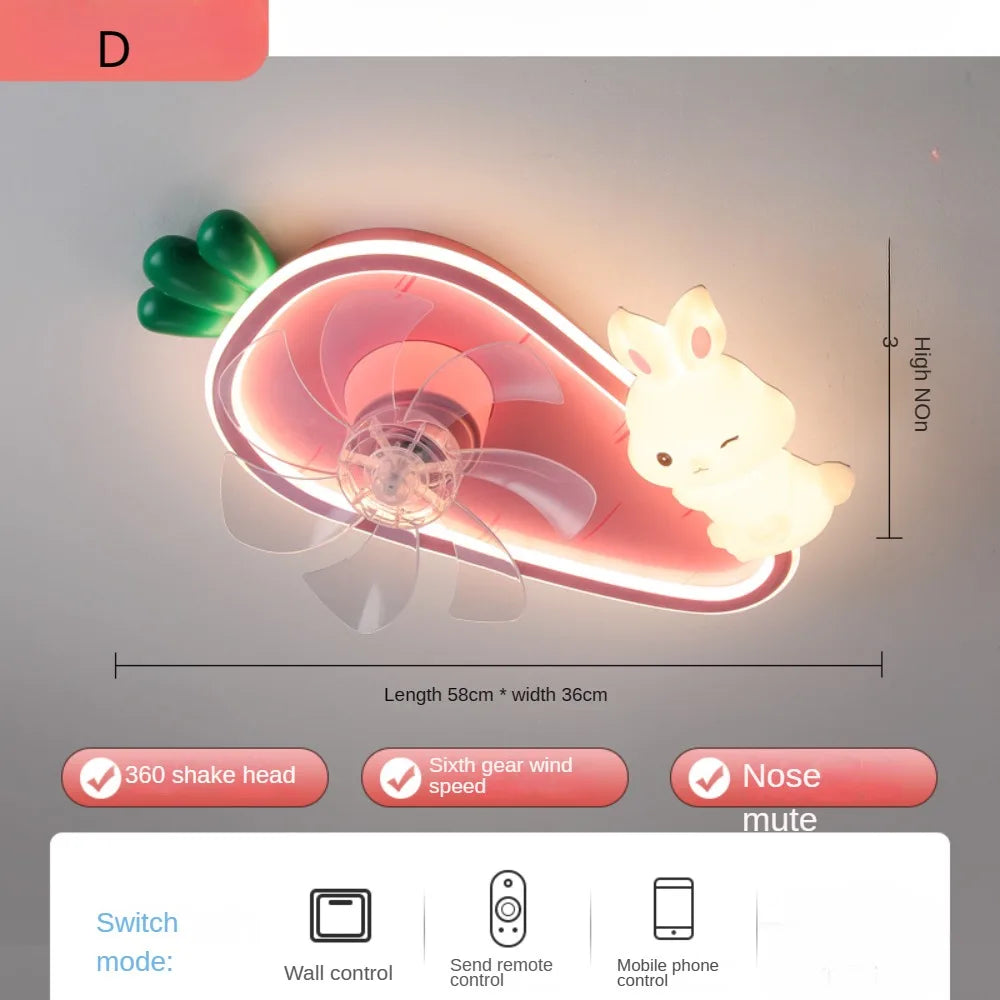plafonnier led astronaute avec ventilateur et musique bluetooth - vue 9 sur 9