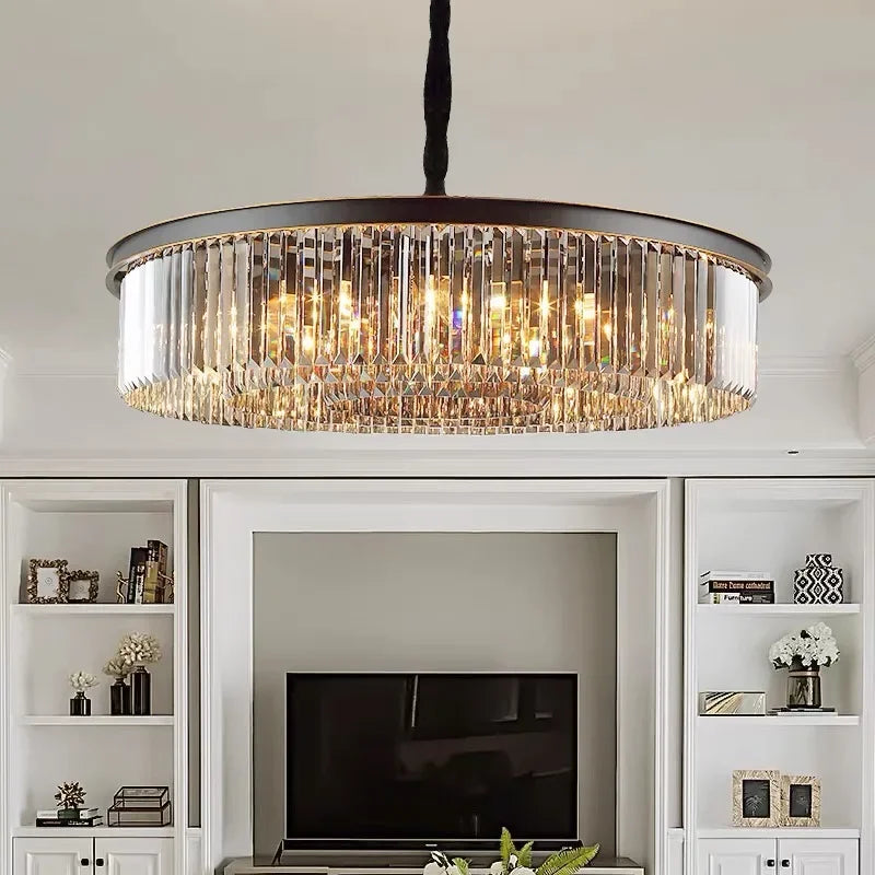 lustre moderne en cristal style nordique vintage pour intérieur élégant