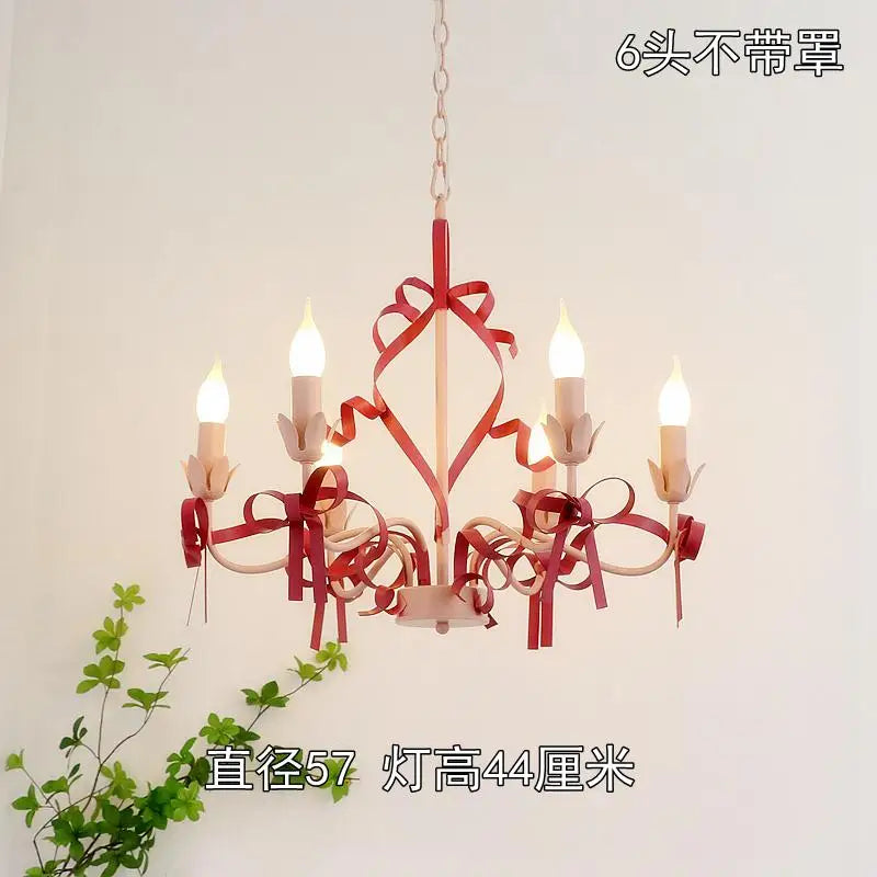 lustre mignon pour enfants éclairage suspendu avec nœud décoratif - vue 7 sur 14