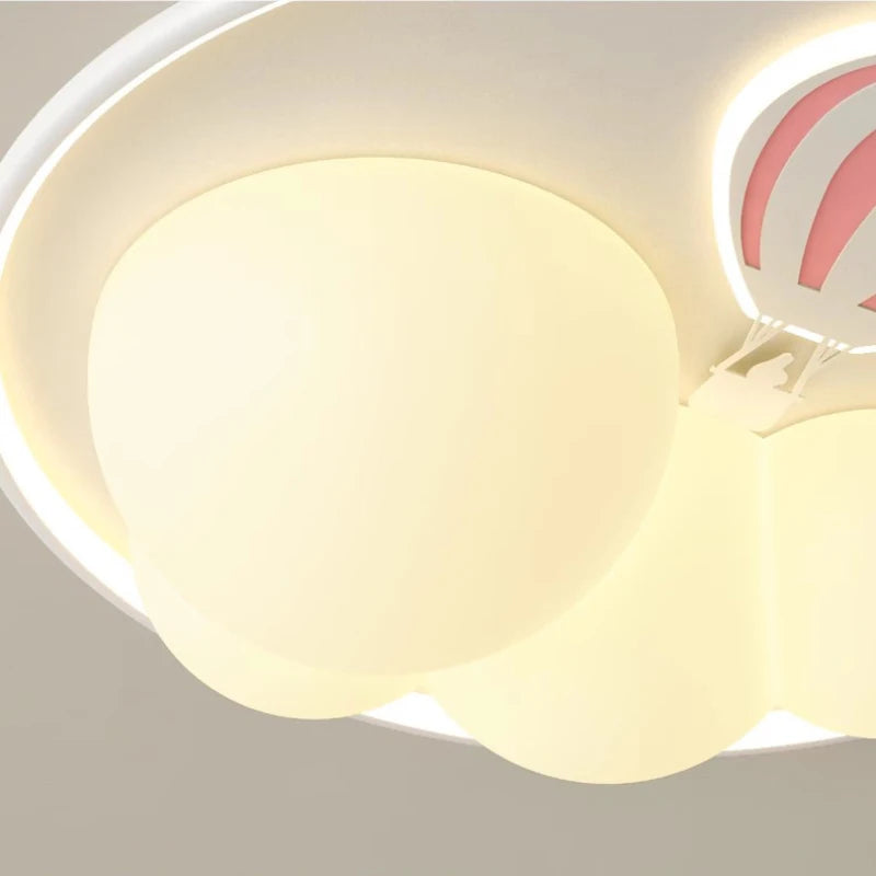 plafonnier moderne montgolfière pour chambre de fille - vue 7 sur 9