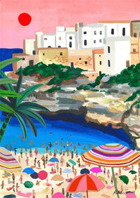 Colourful abstract landscape posters for interior decor