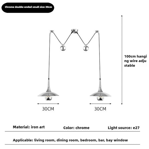 suspension soucoupe volante moderne avec poulie pour bars et restaurants - vue 19 sur 18