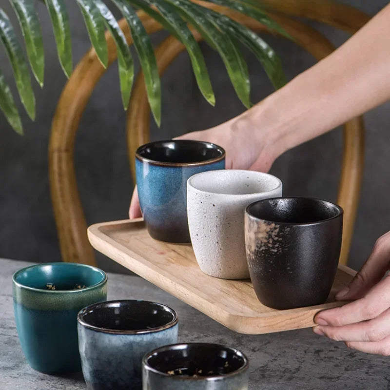 Tasse à thé japonaise en grès style minimaliste - vue 2 sur 7