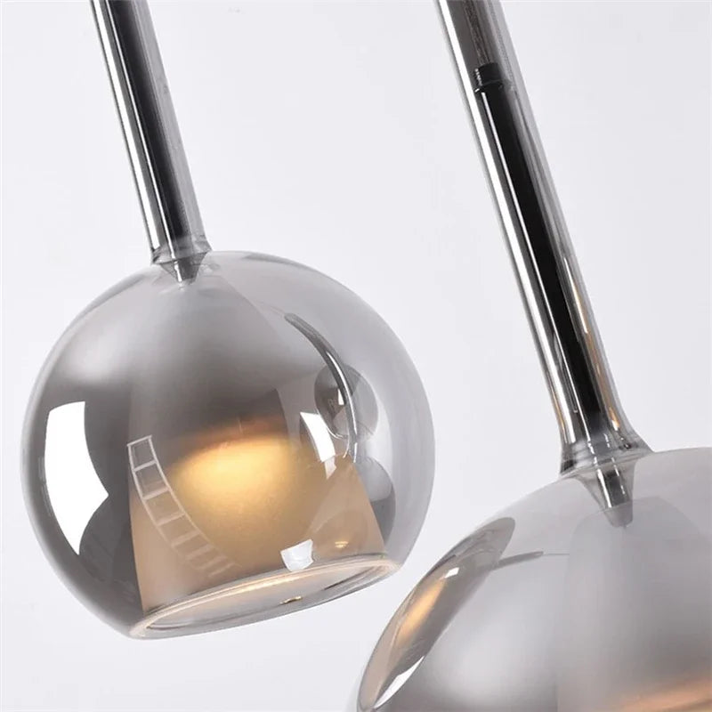 suspension moderne led en verre pour restaurant intérieur - vue 7 sur 10