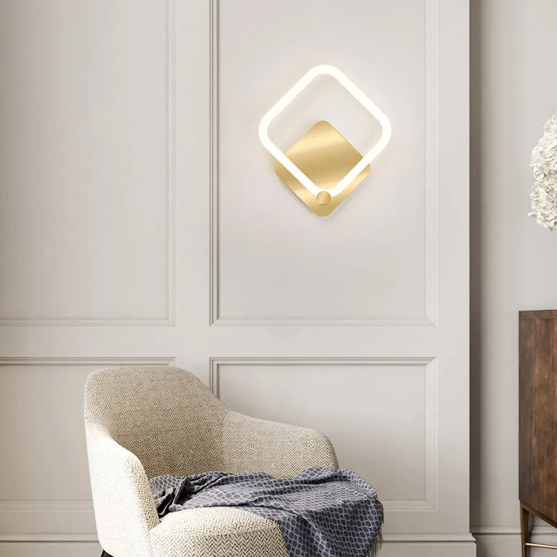 applique murale rond led nordique moderne - vue 4 sur 10