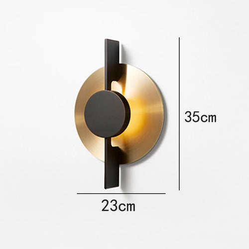 Nordic minimalist luxury gold iron LED wall light