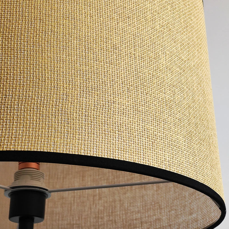lampadaire en rotin style rural créatif pour intérieur - vue 6 sur 8