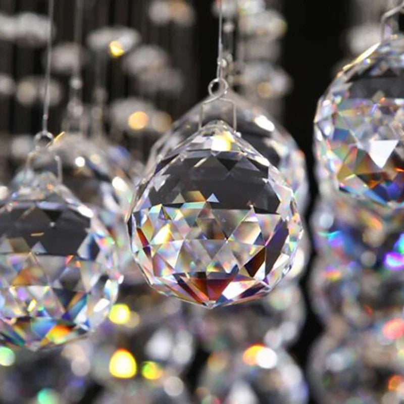 Lustre en cristal carré encastré pour salon de luxe lustres en cristal suspension LED lumière décoration de la maison lampe de ciel - vue 5 sur 6