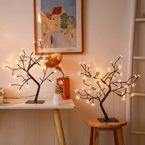 Lampe LED en forme de cerisier avec prise USB - vue 4 sur 4