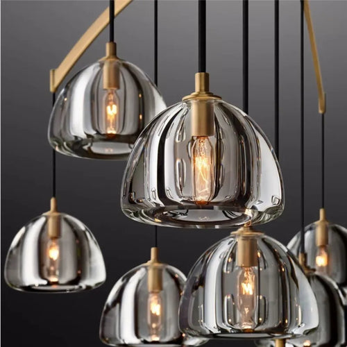 lustre moderne en cristal géométrique pour intérieur luxueux - vue 10 sur 14