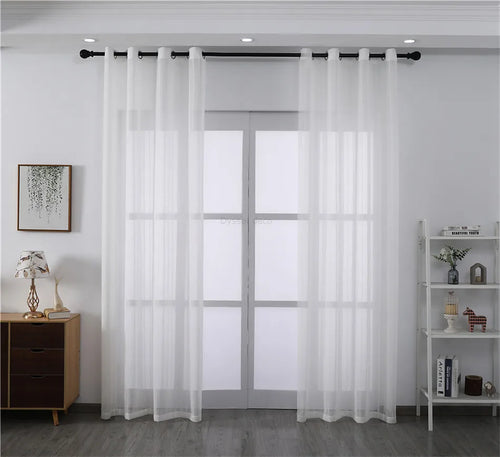 Voilage tulle rayé style européen léger pour salon