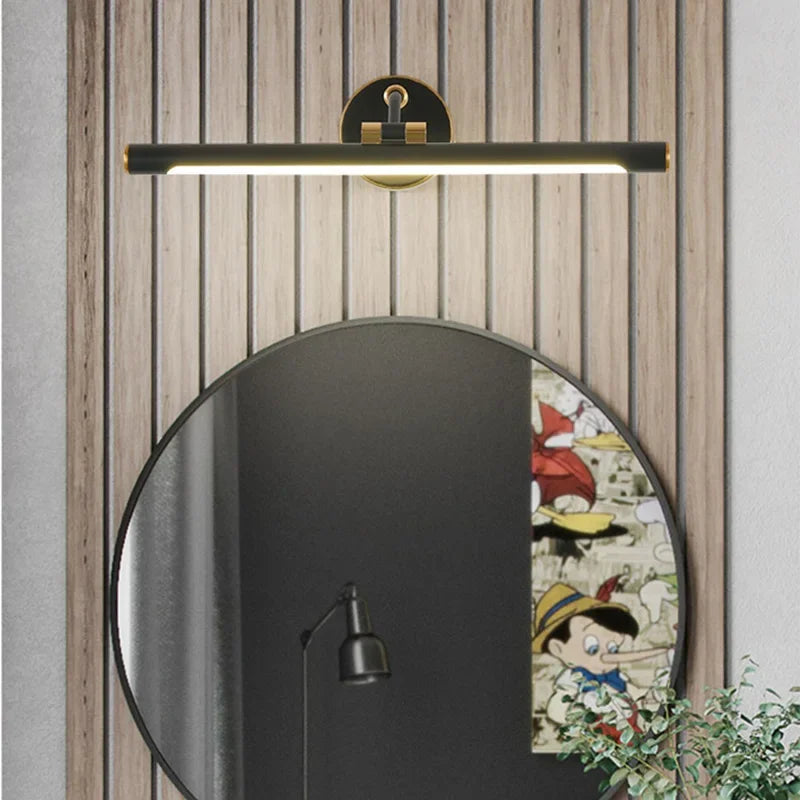 applique miroir à led moderne éclairage minimaliste rétractable intérieur - vue 3 sur 17