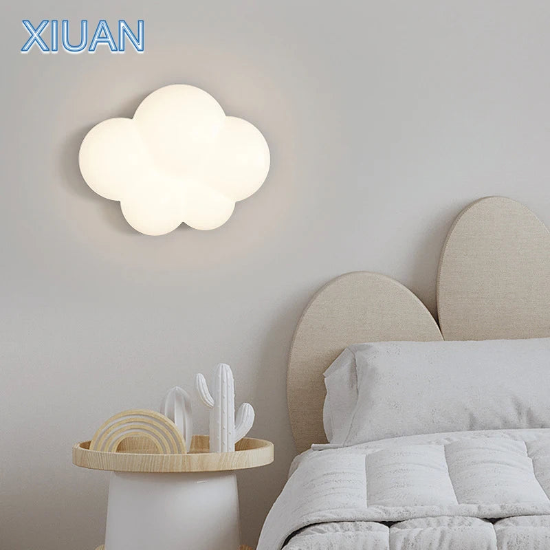 applique murale moderne en forme de nuage blanc pour intérieur